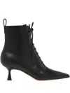 Gianvito Rossi 55mm Morganne Lace-up Ankle Boots In Black