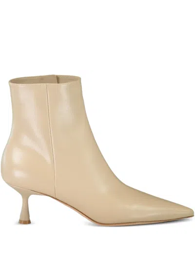 Gianvito Rossi 55mm Murray Pointed-toe Ankle Boots In Neutral