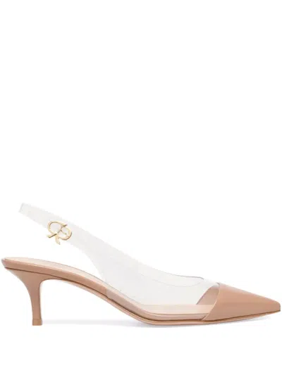 Gianvito Rossi 55mm Plexi Pumps In Neutrals
