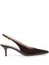 Gianvito Rossi Suede Slingback Pump In Black