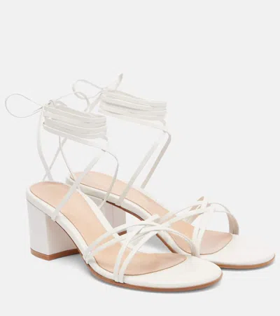 Gianvito Rossi 60 Leather Sandals In White
