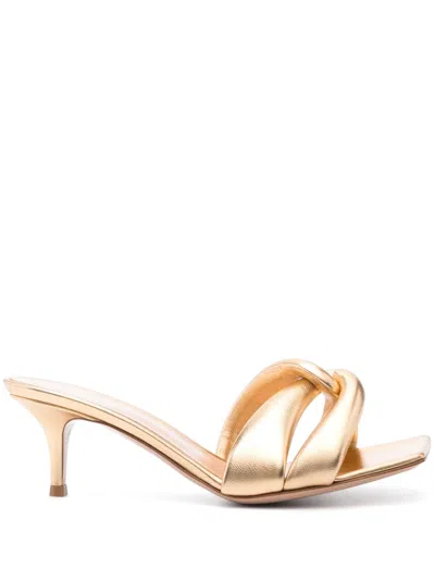 Gianvito Rossi 60mm Amour Mules In Gold
