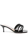 Gianvito Rossi Amour 55 Leather Heeled Mules In Black