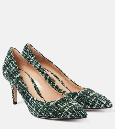 Gianvito Rossi 70 Bouclé Pumps In Green