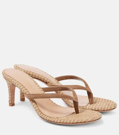 Gianvito Rossi Pantoletten 70 Mit Veloursleder In Beige