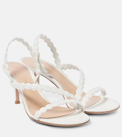 Gianvito Rossi 70 Leather Sandals In White