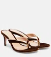 Gianvito Rossi 70 Leather-trimmed Velvet Mules In Multi
