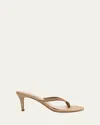 Gianvito Rossi 70mm Calypso Suede And Raffia Heeled Thong Sandals In Brown