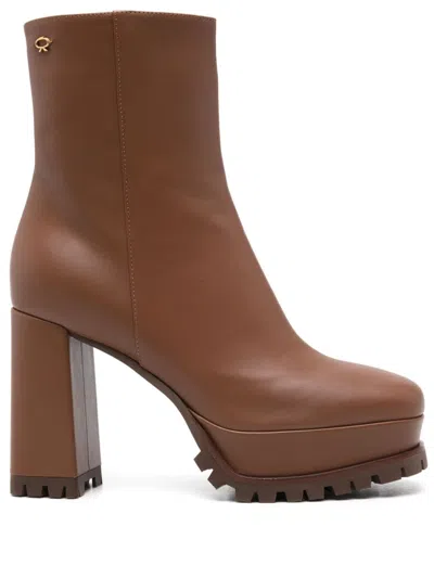 Gianvito Rossi 70mm Harlem Boots In Brown