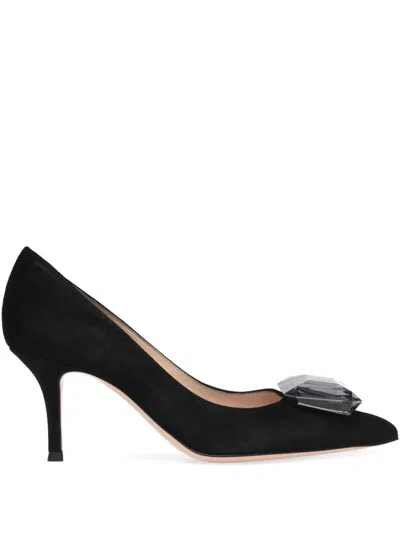 Gianvito Rossi Jaipur 100mm Crystal-embellished Pumps In Black