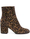 Gianvito Rossi 70mm Joelle Leopard-print Boots In Brown