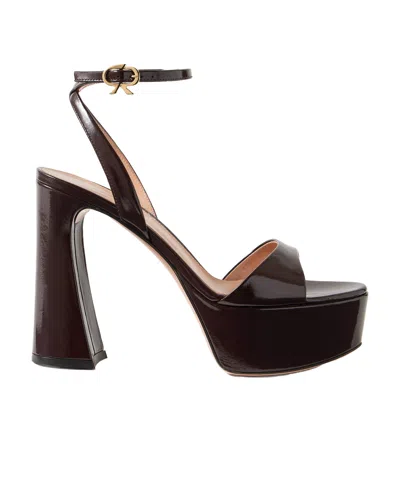 Gianvito Rossi 70mm Nancy Sandals In Burgundy