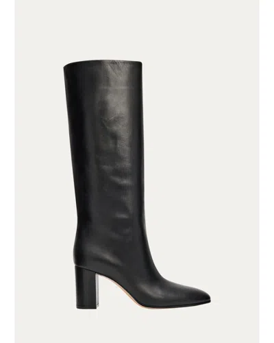 Gianvito Rossi 70mm Nappa Leather Knee-high Boots In Nero