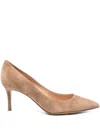 Gianvito Rossi 70mm Pointed-toe Suede Pumps In Multi
