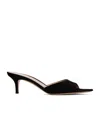 Gianvito Rossi 70mm Pointed-toe Suede Sandals In Black