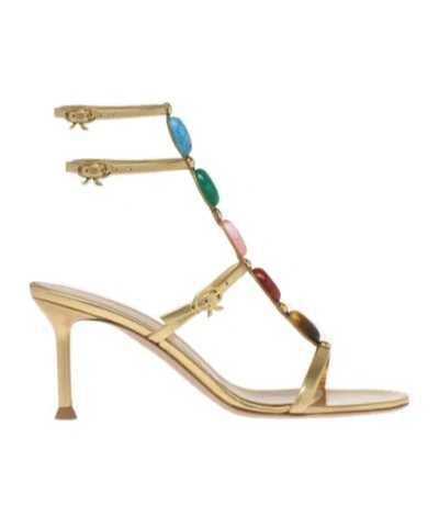Gianvito Rossi 70mm Shanti Leather Sandals In Nude