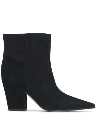 Gianvito Rossi 75mm Camoscio Ankle Boots In Black