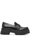 Gianvito Rossi Argo Leather Loafers In Black