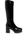 Gianvito Rossi Leather Platform Boots In Black