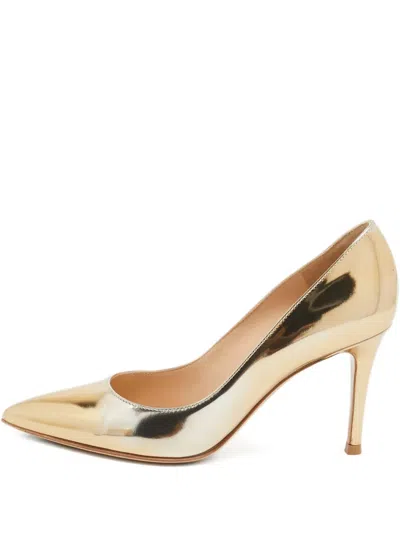 Pre-owned Gianvito Rossi 80mm Leather Heeled Pumps