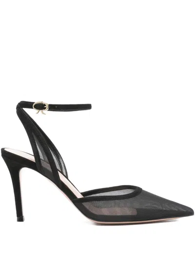GIANVITO ROSSI 80MM MESH-PANEL PUMPS