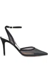 Gianvito Rossi Pointed Toe Stiletto Pumps With Ankle Strap In Black