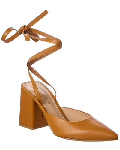 Gianvito Rossi 85 Leather Pump In Brown