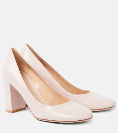 Gianvito Rossi 85 Leather Pumps In Pink