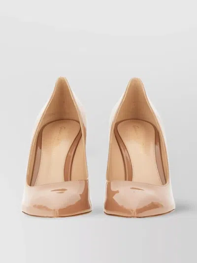 Gianvito Rossi Pointed-toe 70mm Leather Pumps In Nude
