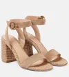 Gianvito Rossi 85 Suede Espadrille Sandals In Brown