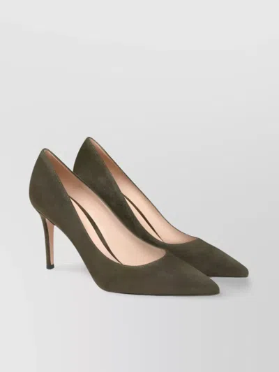 GIANVITO ROSSI 85 SUEDE POINTED TOE STILETTO PUMPS