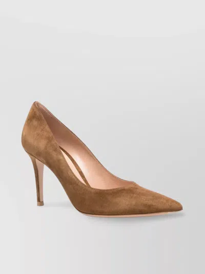 Gianvito Rossi 85 Suede Pointed Toe Stiletto Pumps