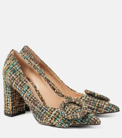 Gianvito Rossi 85 Tweed Pumps In Brown