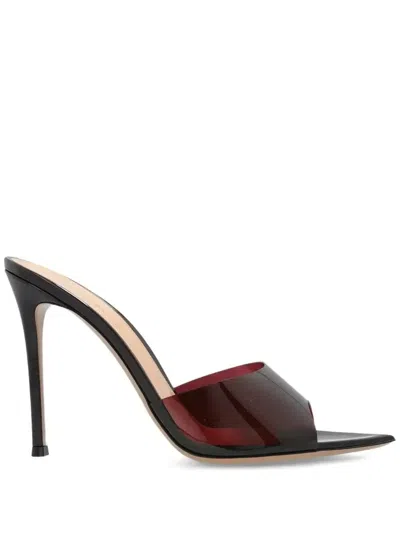 GIANVITO ROSSI 85M ELLE MULES - WOMEN'S - LEATHER/RUBBER/CALF LEATHER