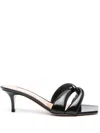 Gianvito Rossi Amour 55 Leather Heeled Mules In Black