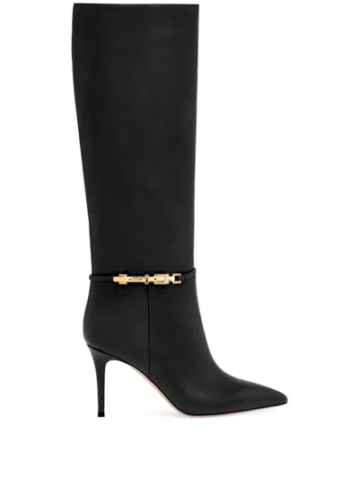 Gianvito Rossi 85mm Carrey Boots In Black Calf