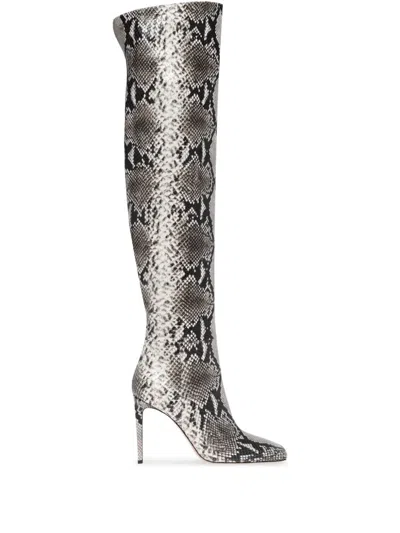 Gianvito Rossi 85mm Christina Boots In Grey