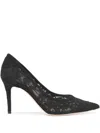 Gianvito Rossi Lace Claudia Pumps 105 In Black