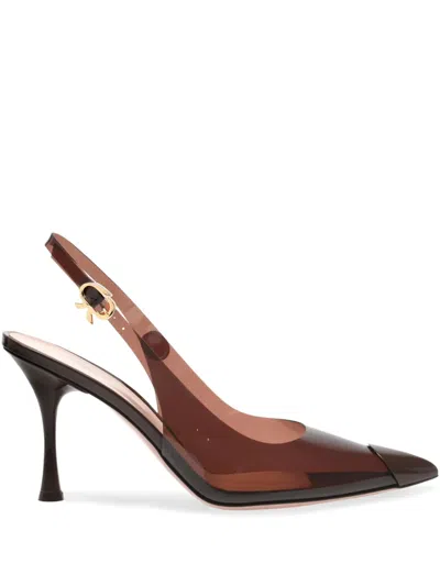 Gianvito Rossi 85mm Diana Slingback Heeled Pumps In Brown