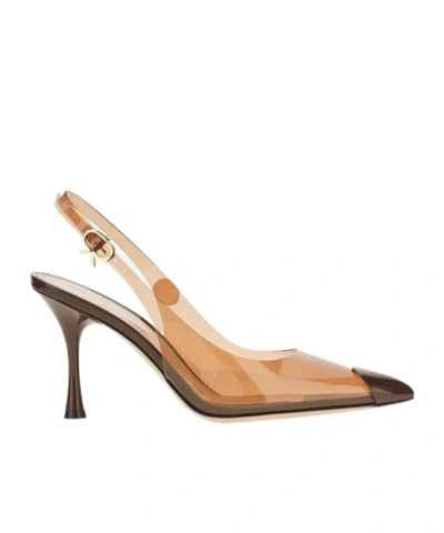 Gianvito Rossi 85mm Diana Slingback Heeled Pumps In Brown