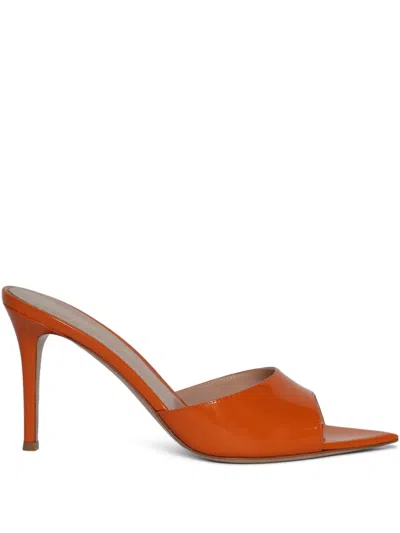 Gianvito Rossi 85mm Elle Mules In Orange