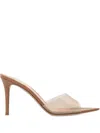 Gianvito Rossi 85mm Elle Pointed-toe Heeled Sandals In Neutral