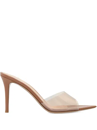 Gianvito Rossi 85mm Elle Pointed-toe Heeled Sandals In Neutral