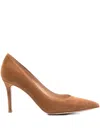 Gianvito Rossi 85mm Gianvito Pointed-toe Suede Pumps In Brown