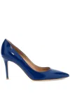 Gianvito Rossi Blue Pointed Toe Pumps In Blue