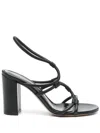 Gianvito Rossi 85mm Strappy Block Heel Sandals In Black