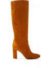 Gianvito Rossi 85mm Glen Block-heel Boots In Orange