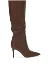 Gianvito Rossi Hansen 85 Satin Over-the-knee Boots In Brown