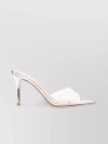 GIANVITO ROSSI 85MM HEEL POINTED MULE WITH METALLIC FINISH