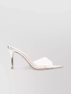 Gianvito Rossi Elle 85 Pvc And Leather Mules In Silver